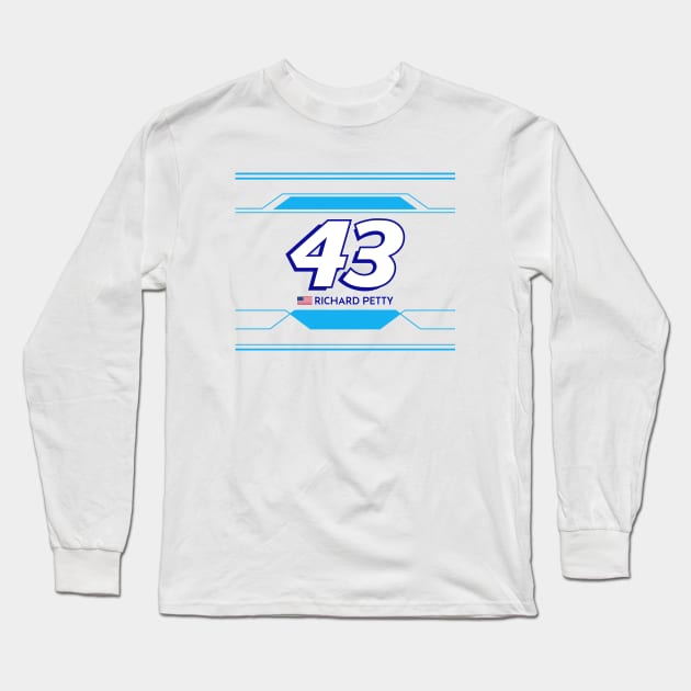 Richard Petty #43 NASCAR Design Long Sleeve T-Shirt by AR Designs 